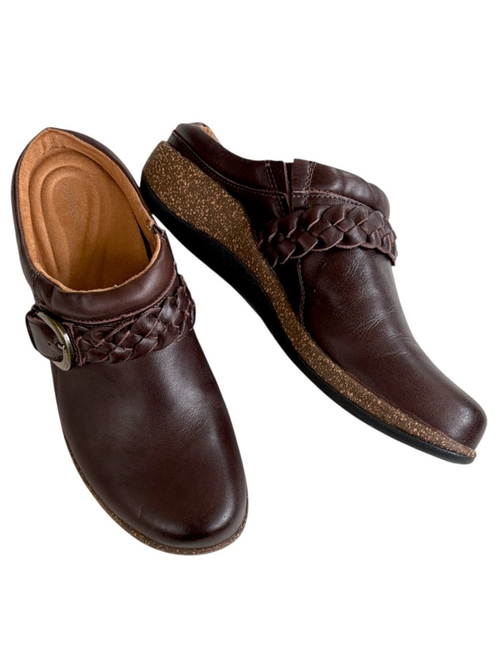 EUC Aetrex Leather Libby Comfort
Clogs Brown Size 9 - 9.5